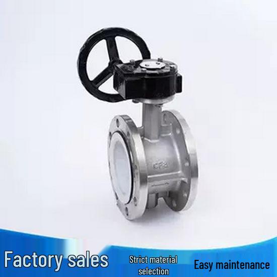 Corrosion-Resistant Stainless Steel Butterfly Valve with PTFE Seat D341F46-10P