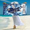 1PC Custom Name Hockey Player Action Beach Towel Highly Absorbent And Sand-Resistant Towel for Swimming, Pool, Yoga, And Travel Lightweight