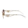 Prada Enamel Triangle Logo Irregular Sunglasses Women sunglasses Gold PRA51SZVN30C