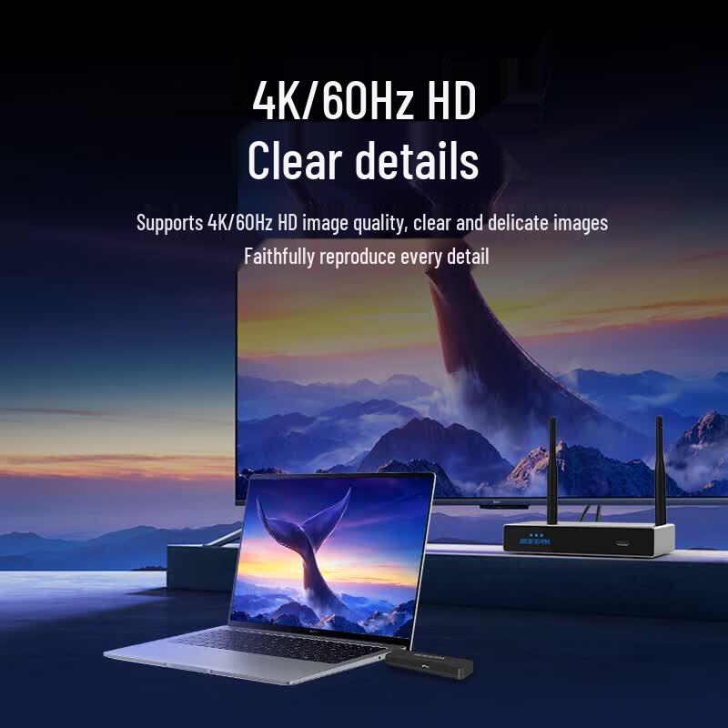 BOEGAM 4K HDMI Беспроводной комплект передатчика для зеркалирования экрана (Китайская версия)