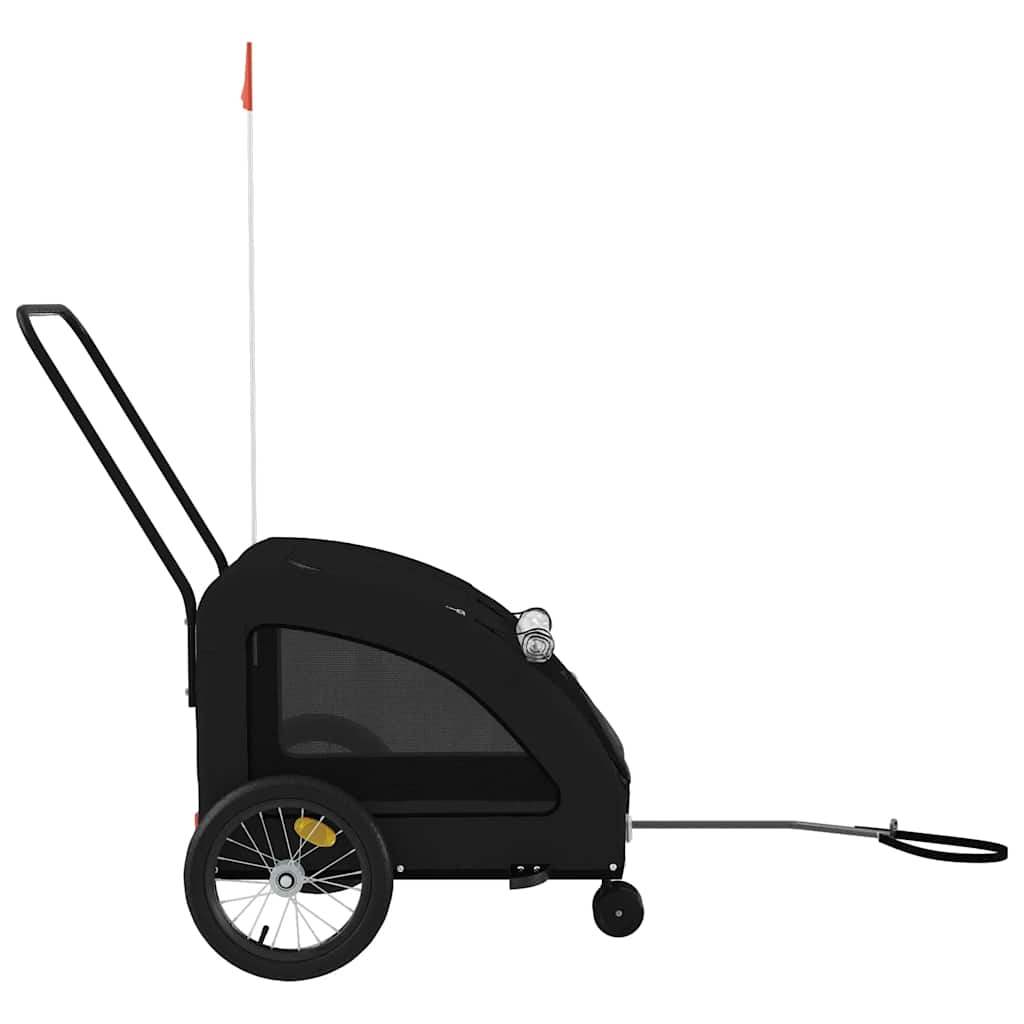 Bicycle Trailer for Dogs Black Oxford Fabric and Iron