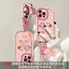 Подходит для чехла на телефон Apple 16 iPhone14promax в горошек с наклейкой пони и шнурком 15 силиконовый 13 милый 12