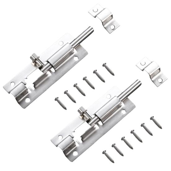 Дверной болт, 2 шт., удобная ручка, простая в установке, квадратный антикоррозийный болт из нержавеющей стали, дверной, оконный болт, замок, товары для дома