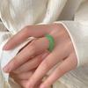 Plastic Acetic Acid Finger Ring Round Korean Style Accessories French Imitation  Rings  Travel