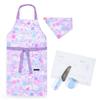 Candy Apron Cooking Item Water Cutting Triangle Unicorn Fantasy NT665040 [Colorful Style] & Set, Repellent, Non-Iron Apron, Knife, Peeler, Board,