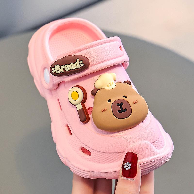 Girls Sandals Children Summer Baby Indoor Soft Bottom Toddler Non-slip Slippers Cartoon Boy Cave Shoes
