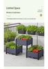 Large Rectangular Plastic Planter Box for Home and Balcony Gardens