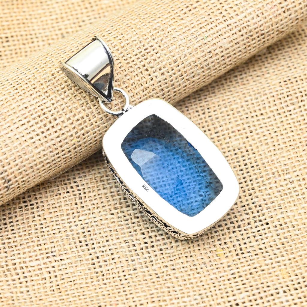 Танзанит, драгоценный камень, ювелирные изделия из стерлингового серебра 925 пробы, изысканный кулон ручной работы для нее