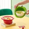 Rotating Design Fruit Vegetable Washer Double Layer Fruit Washer Bowl Strainer Basket  Kitchen Use