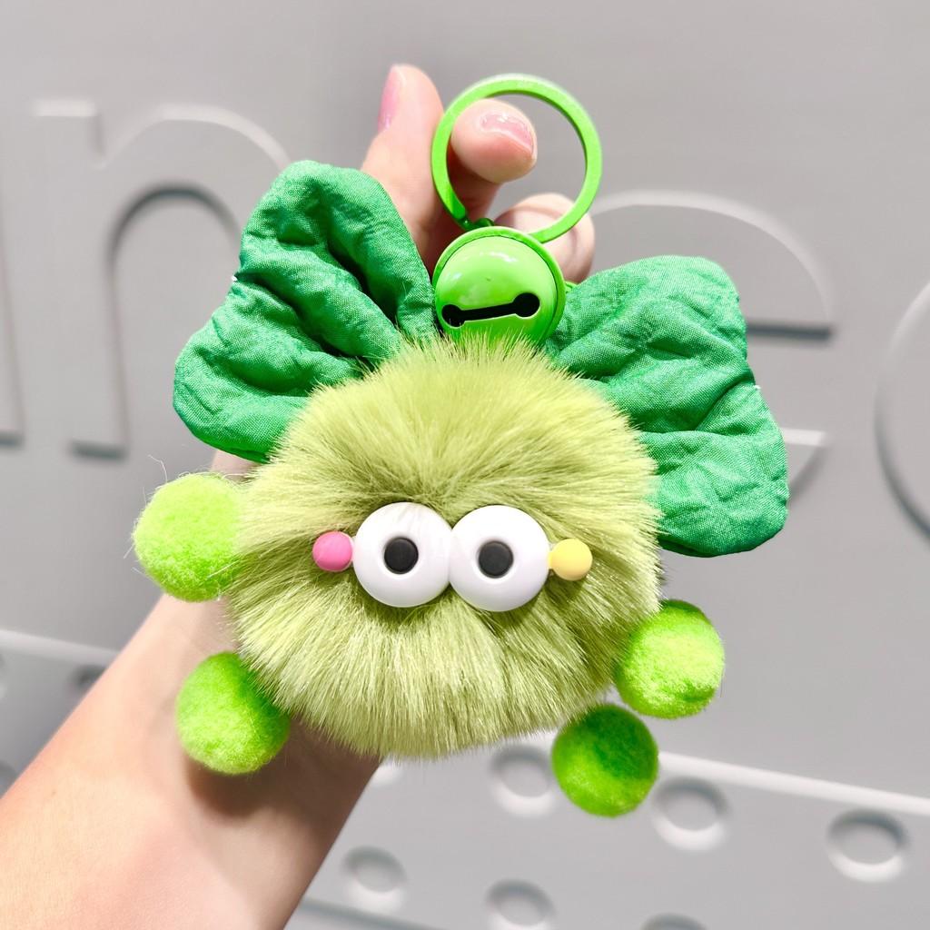 Плюшевый Уникальный Брелок в Виде Угольного Шарика с Бантиком Элегантный Аксессуар Для Школы Путешествий И