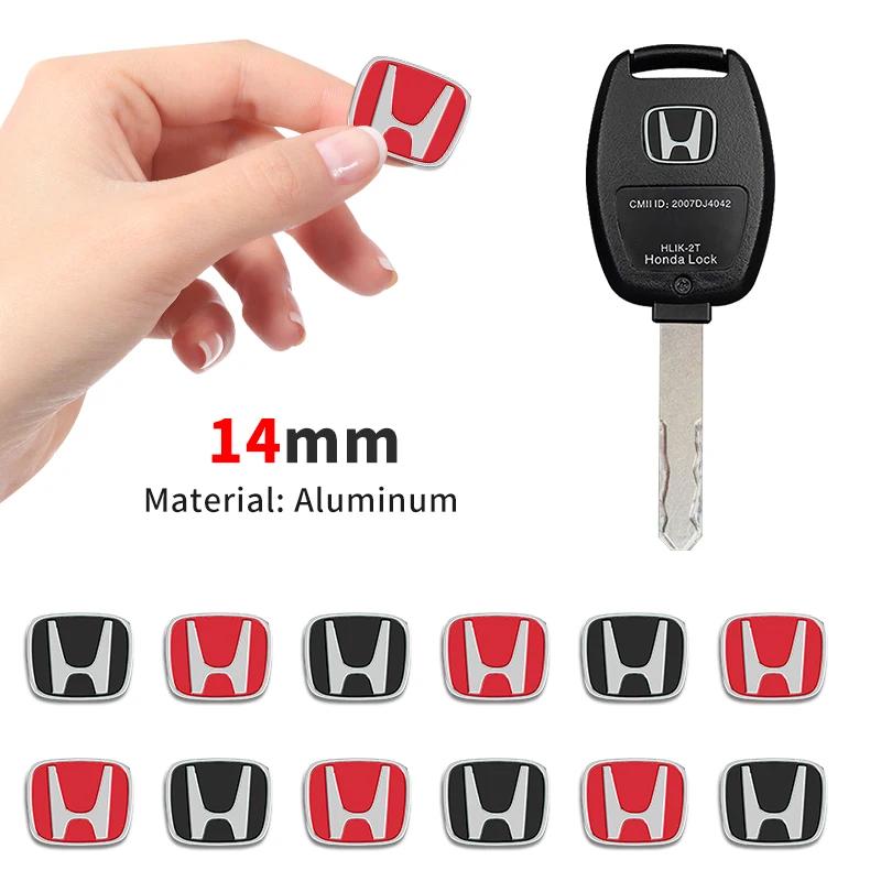 5/10pcs 13mm 14mm Car Key Emblem Stickers Auto Door Keyhole Logo Decals For Honda Civic Accord CRV Hrv Jazz Auto Accessories