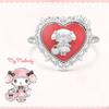 Sanrio My Melody Товары Кольцо My Melody Кольцо Сердце Серебряные Аксессуары Ювелирные Изделия Подарок [U-Treasure] Женское (нет. 7)