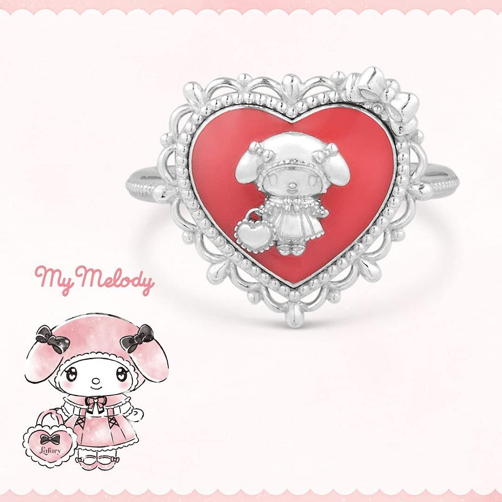 Sanrio My Melody Товары Кольцо My Melody Кольцо Сердце Серебряные Аксессуары Ювелирные Изделия Подарок [U-Treasure] Женское (нет. 7)