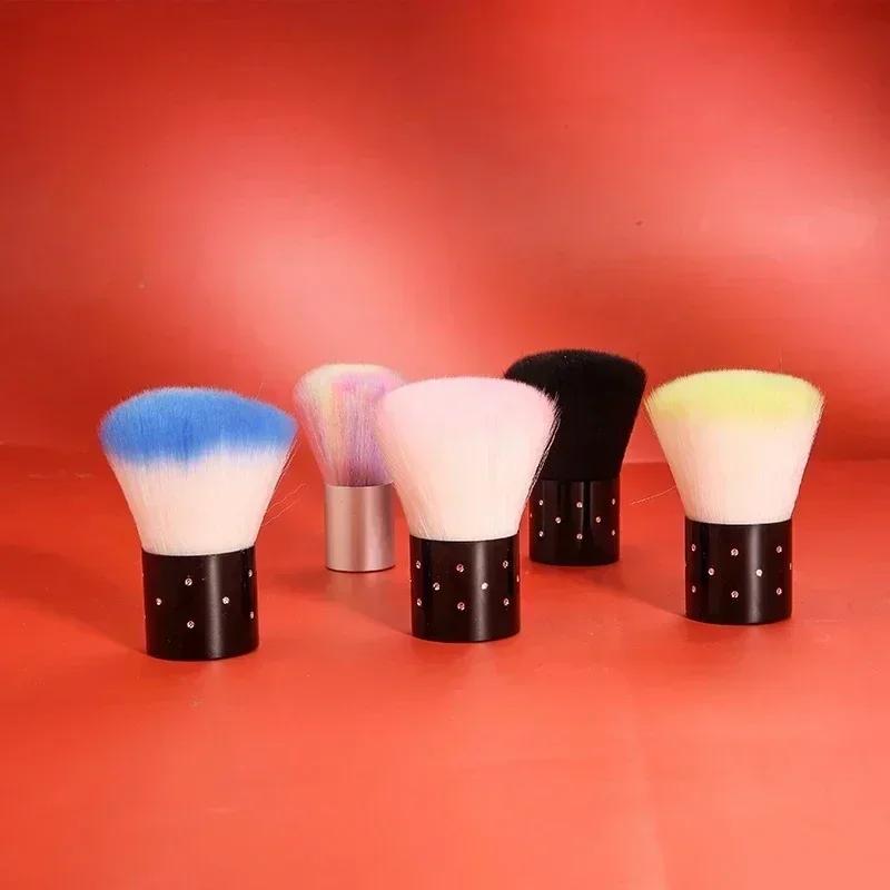 Инструменты для наращивания ногтей Мягкие ногти Удаление пыли Очистка малых углов Продукты Аксессуары Круглая головка с крышкой Щетка для умывания лица