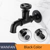 Bibcock Faucet Retro Euro Matte Black Washing Machine Faucet Toilet Mop Small Faucet Wall Mount Outdoor Garden Tap 20i04R