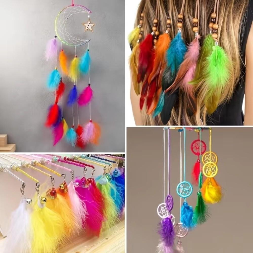 50PCS Colorful Natural Goose Feathers Natural Feather Colored Feathers DIY Home Crafts