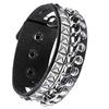 Мужской многослойный кожаный браслет в панк-стиле с заклепками - Хип-хоп модный аксессуар