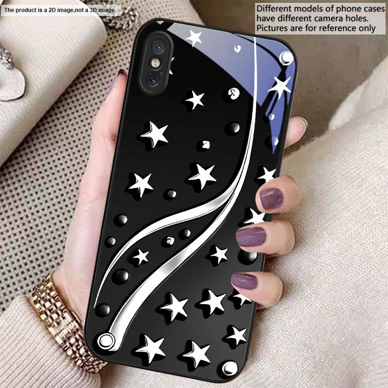 Глубокая ночь со звездами Для iPhone 17 Air 16 E 15 14 13 Plus 12 mini 17 Pro Max 11Pro XR Xs X 7 8 11 Закаленное Стекло Чехол для Телефона