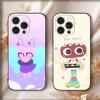 Милый Чехол для Телефона D-Dandys W-Worlds Для iPhone16,15,14,13,12,11,Pro,Max,Plus,X,XS,SE4,E,Mini, Мягкий Черный Чехол