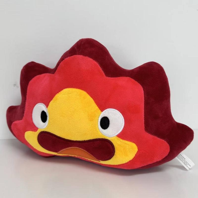New Cute Calcifer Fire Demon Plush Toy From Howl's Moving Castle Soft Stuffed Animal Doll for Kids & Adults Anime Character Pillow & Decor Gift