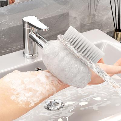 Щетка для ванны Двусторонняя головка Щетка для душа Длинная ручка Легко моется Щетка для ванны Аксессуар для ванны