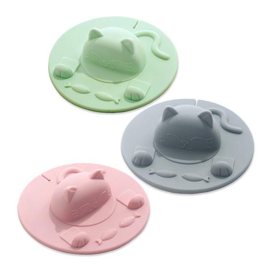 Силиконовая крышка для кружки в форме кошки, термостойкая, нескользящая, крышка для горячих напитков со слотом для чайного пакетика, форма головы кошки, безопасная для микроволновой печи и посудомоечной машины, крышка для кружки