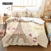 Romantic Paris Bedding Set Duvet Cover Set 3d Bedding Digital Printing Bed Linen Queen Size Bedding Set Fashion Design