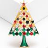 Хрустальные броши в виде елки со стразами Брошь-булавка Эмаль Ювелирные изделия Подарки Вечеринка