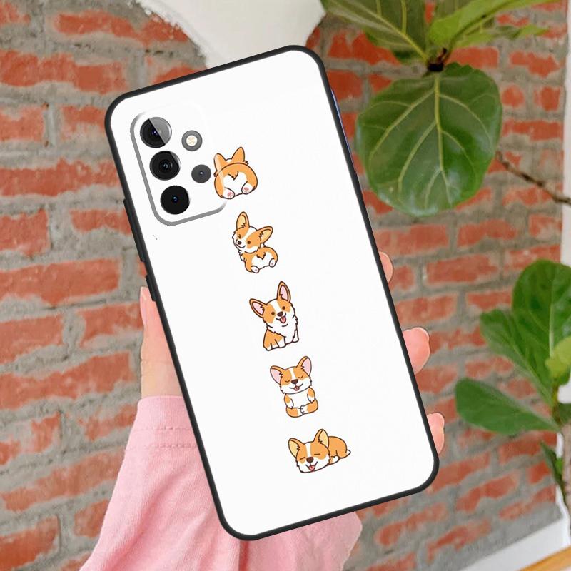 Мультяшная собака корги и сиба-ину Чехол для телефона для Samsung Galaxy A15 A25 A55 A54 A34 A14 A35 A52 A32 A12 A51 A71 A13 A33 A53