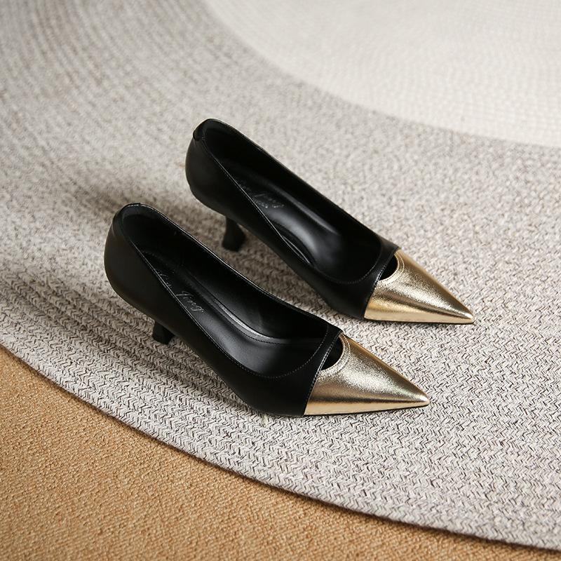 3351-2 туфли-лодочки на шпильке с острым носком, цветные, с открытой боковой частью, модные, универсальные, для банкета, женские туфли
