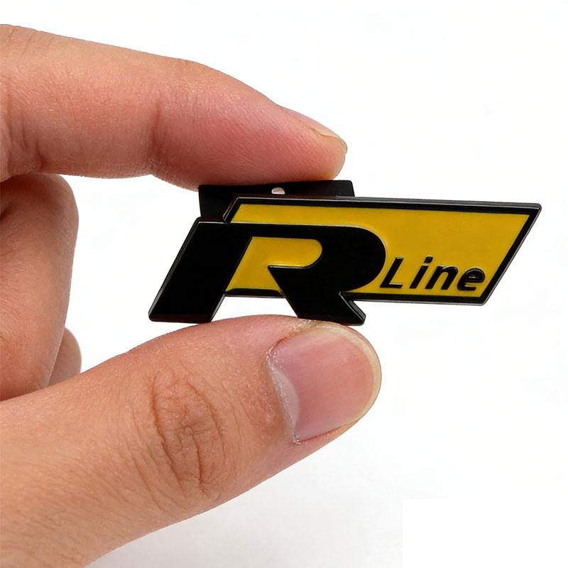 AABKX1 Metal Car Front Grill Emblem Badge for Volkswagen VW Rline Jetta Beetle CC Golf Passat GTI GTD MK3 MK5 Touareg Scirocco Lavida