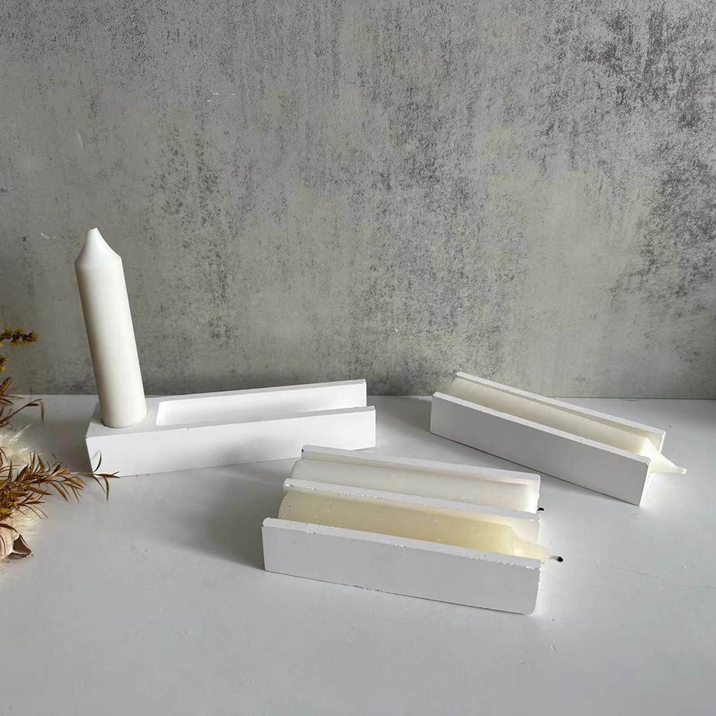 Silicone Craft Molds Reused Casting Cute Mould 3D Candle Holder Elongated Mould Silicone DIY Handicrafts Decors Moulds