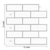 Waterproof Self Adhesive White Subway Kitchen Bathroom Wall Tiles 3D Tile Sticker Peel and Stick