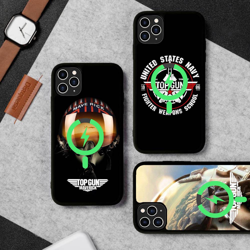 Чехол Top Gun Maverick для Magsafe для iPhone 17 16 Pro Max 15 14 Plus 13 12 11 Беспроводная зарядка Чехол для телефона