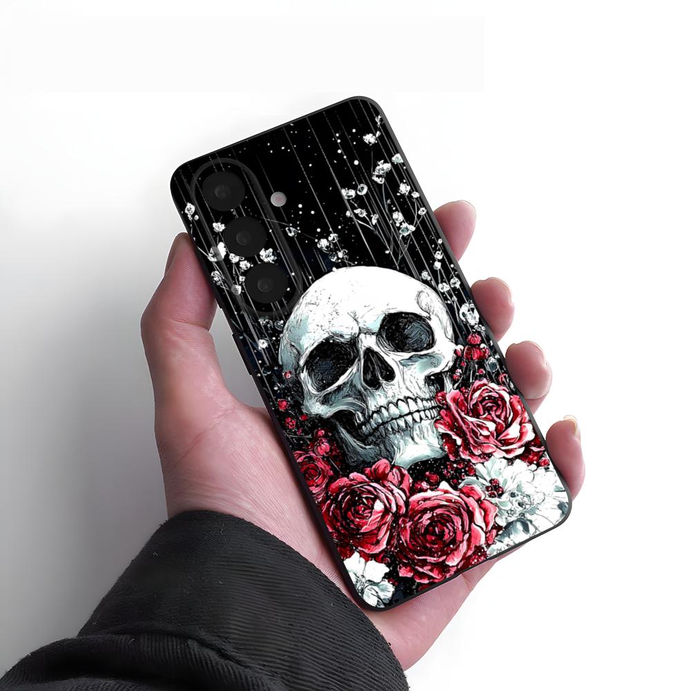 Жуткие узоры черепа Чехол для телефона для Samsung A25 A13 A33 5G A54 A36 A35 A56 A52 A14 Ударопрочный Мягкий чехол