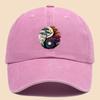 pc Polyester Yin Yang Natural Balance Creative Minimalist Themed Printed Baseball Cap Urban Casual Headwear Black Papa Trucke