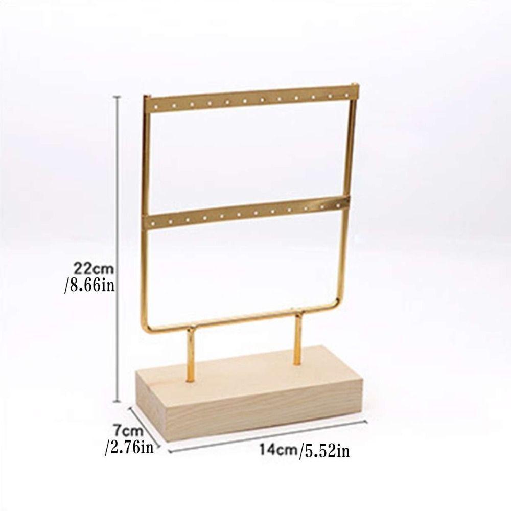 Подставка для ювелирных изделий из металла и дерева, держатель для ожерелий, стойка для хранения сережек, подставка для демонстрации сережек