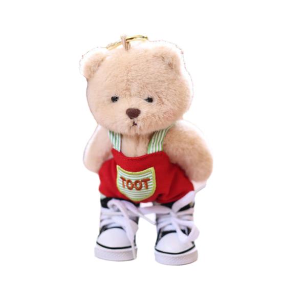 Кукольный кулон Кукла-мишка Подвесное украшение Брелок Шарм для сумки Мягкая плюшевая игрушка Школьный рюкзак Чемодан Кукольное украшение