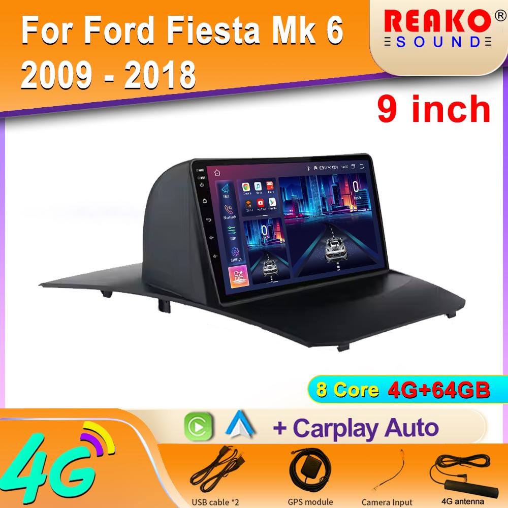 2K IPS Android автомобильное радио для Ford Fiesta Mk 6 2009 - 2018 мультимедийный видеоплеер навигация GPS 4G Carplay Autoradio