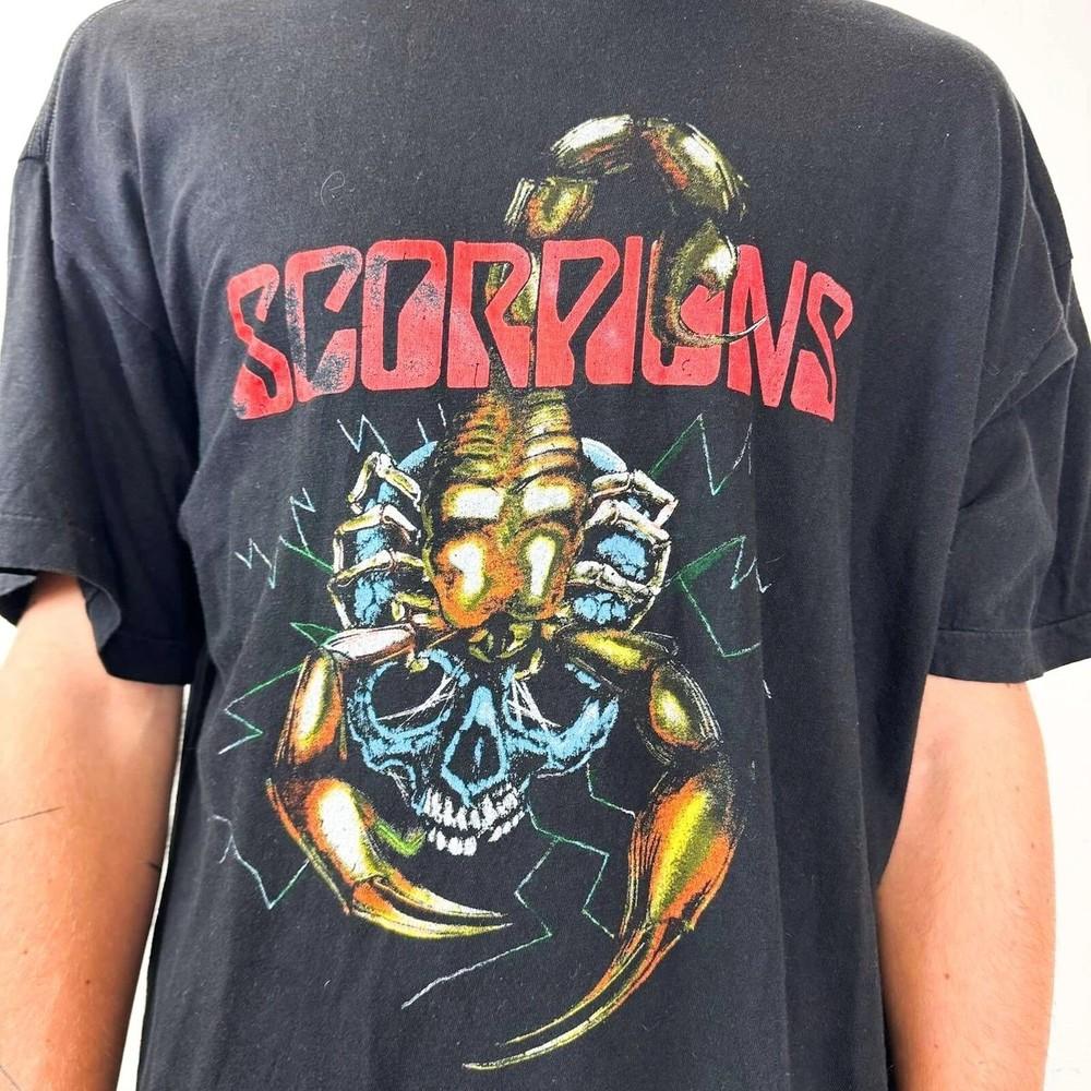 Ремейк группы Scorpions 90-х Ретро Стиль Мужская Женская Унисекс Футболка S5XL Унисекс Футболка