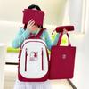 Backpack New Style of Campus Junior High School Students' Four-piece School Bag Contrasting Color Large Capacity Computer Bag Backpack