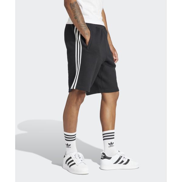adidas Оригинальные прямые повседневные шорты Adicolor со средней посадкой и 3 полосками, мужские шорты черного цвета IU2337