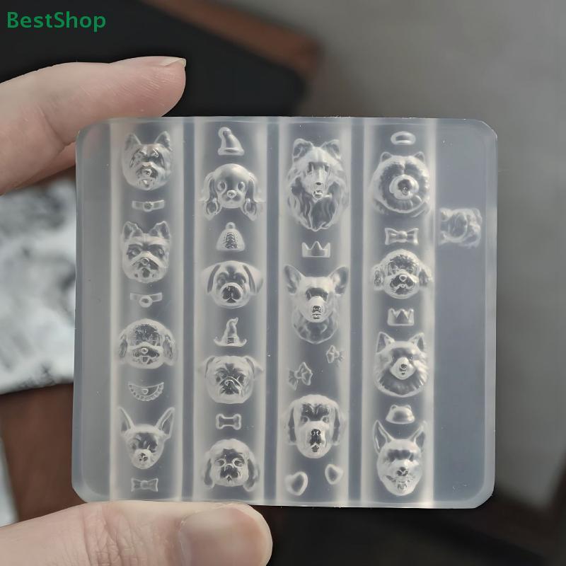 3D Силиконовые Формы для Ногтей Рельефный Дизайн Щенка DIY Декор для Маникюра Прозрачный Шаблон для Маникюра