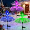 Садовые фонари на солнечной батарее Лампа-медуза на солнечной батарее Уличные фонари 5-слойный меняющий цвет RGB свет для дорожки Водонепроницаемый сад патио