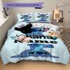 Custom Lilo & Stitch Love Bedding 3 Piece Set HD Print Duvet Cover Pillowcases for Teens Adult Bedroom Decoration