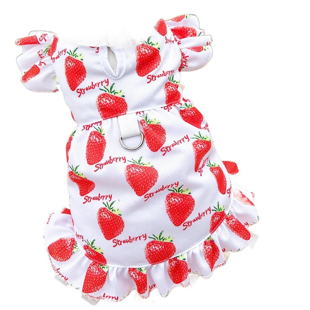 Breathable Puppy Printing Vest Cotton Pet Clothes Cute Dog Dress  Summer