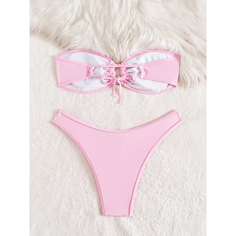 Блестки Блестящий Блинг Бандо Бикини Женский Купальник Женская Купальная Одежда Раздельный Комплект Бикини Бразильский Купальщик Купальный Костюм Плавание