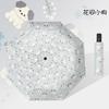 Automatic Manual Folding Umbrella Sun Rain Protection UPF50 Black Coating Cartoon Design 8-Rib Lightweight Adult