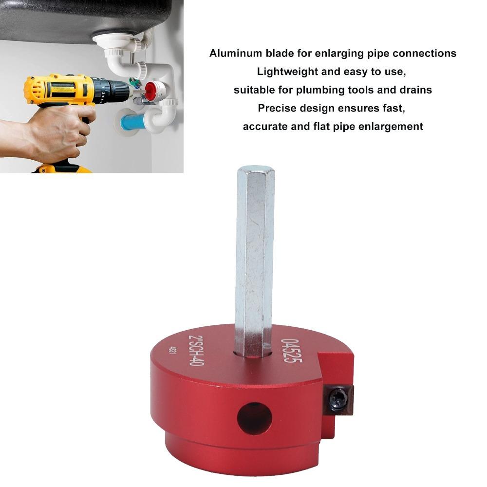Red Pipe Reamer Kit Aluminum Alloy PVC Socket Saver Durable Fitting Saver Water Lines