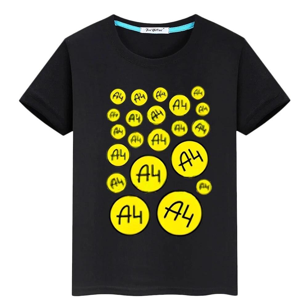 Vlad A4 Summer T-shirt 100%Cotton Anime Tees Short Boys Tops Merch A4 Lamba Pride Tshirt Y2k One Piece Kids Clothes Girls